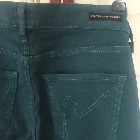 CITIZEN OF HUMANITY Avedon low rise skinny leg pants, green, size 27 - Picture 8 of 14